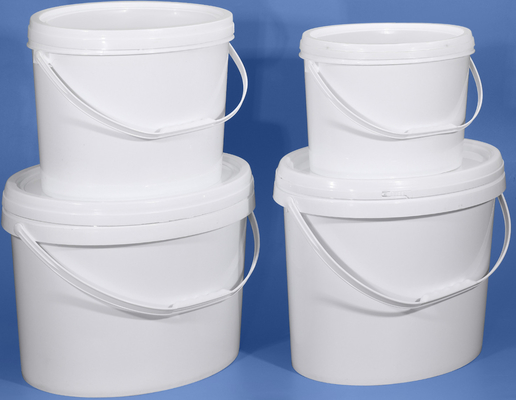 Owalny plastikowy wiaderek do przechowywania żywności z tkaną torbą PE