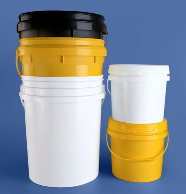 Chemiczne okrągłe plastikowe wiadro o pojemności 1 l i druku cieplnego