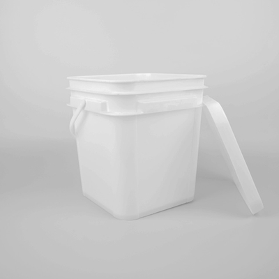 5-litrowe polipropylenowe białe kwadratowe plastikowe wiadra na detergent