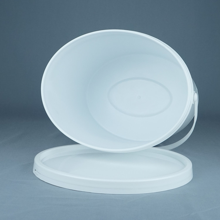 Konfigurowalne owalne plastikowe wiadro PP / HDPE z IML lub termotransferem lub sitodrukiem