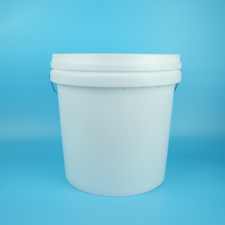 Formowane okrągłe plastikowe wiadro z uszczelką w wymaganym kolorze