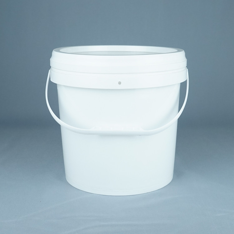 Biały plastikowy wiadro z pokrywką 1L-5L bez BPA, ręcznik do recyklingu