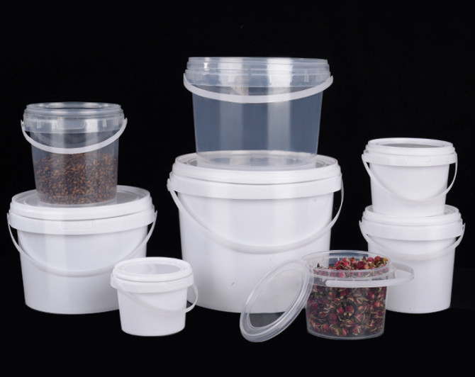 Materiał HDPE Plastikowe wiadro na żywność, białe lub w innym kolorze 0,2L-20L