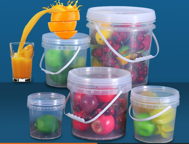 Plastikowe wiadro na żywność PP / HDPE z nadrukiem IML lub termotransferowym lub sitodrukiem