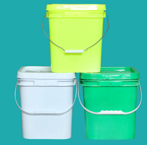 Odporność chemiczna kwadratowa plastikowa wiadra 1,2 kg do zabawek farbowych