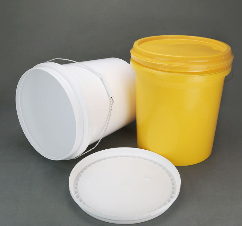 20L Snap On Lid Stackable Plastic Bucket 15,5 Wysokość 11,5 Prężnica Dostosowywalny biały projekt