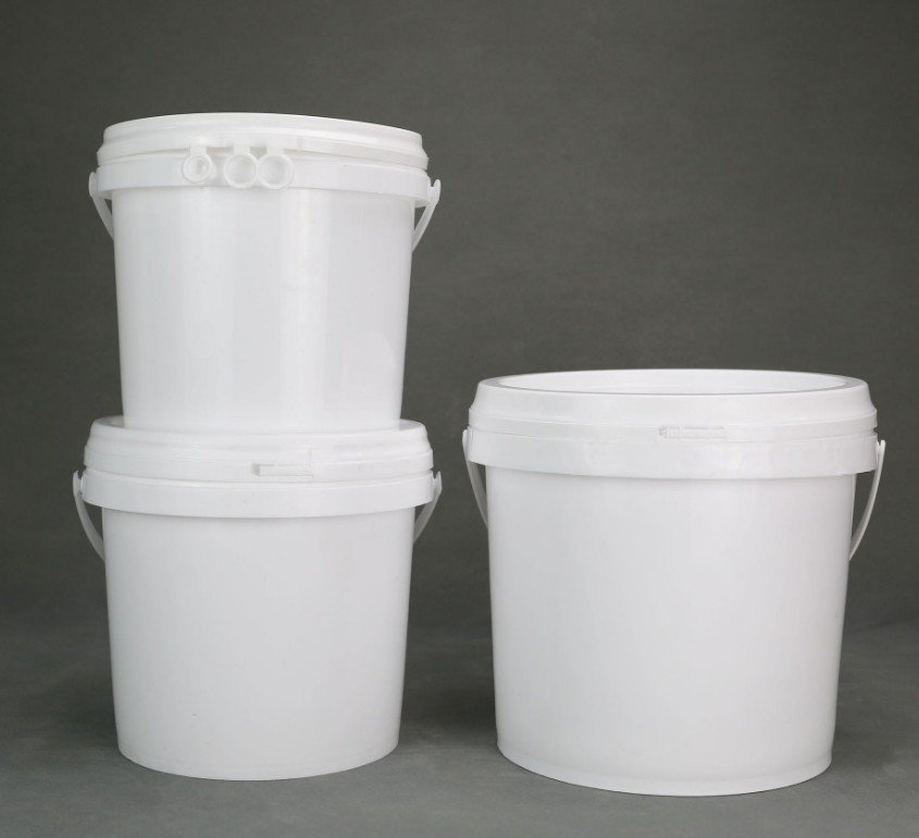 Włączenie białej pokrywy do wiadra chemicznego PP/HDPE do druku na ekranie z transferem cieplnym IML
