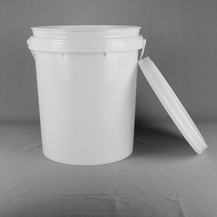 20L Snap On Lid Stackable Plastic Bucket 15,5 Wysokość 11,5 Prężnica Dostosowywalny biały projekt