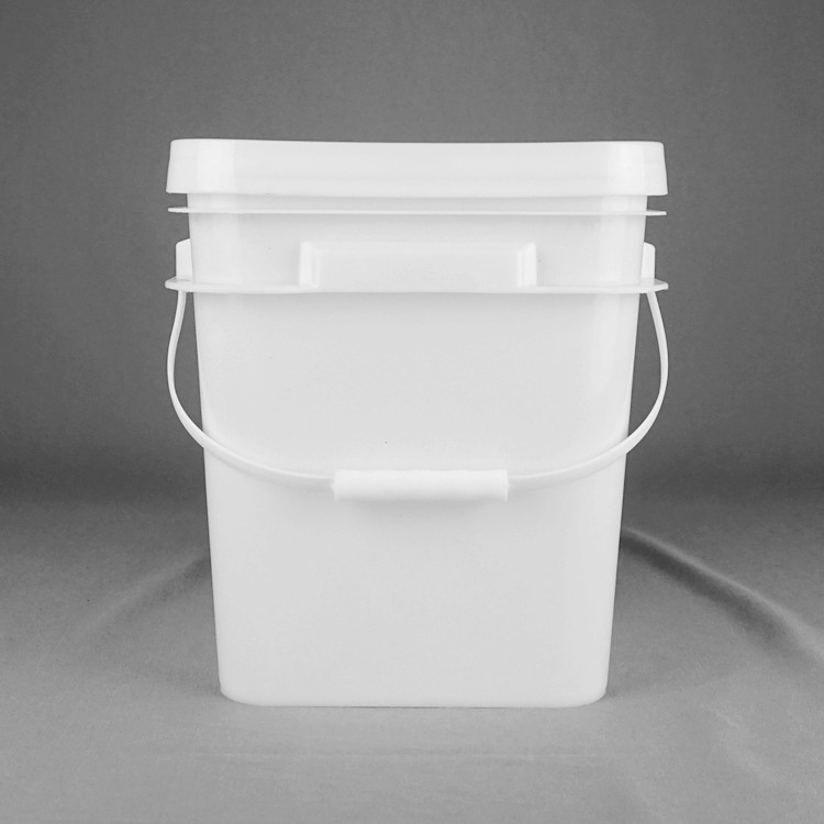 Odporność chemiczna Kwadrat plastikowy wiadro IML lub transfer cieplny lub drukowanie na ekranie