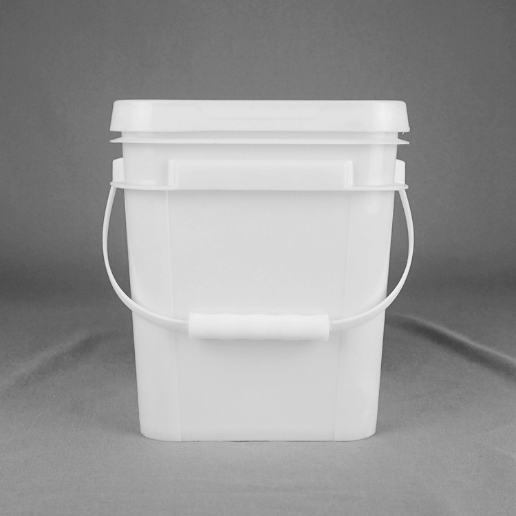 Odporne na działanie chemiczne białe kwadratowe plastikowe wiadra z drukiem IML dla trwałego przechowywania