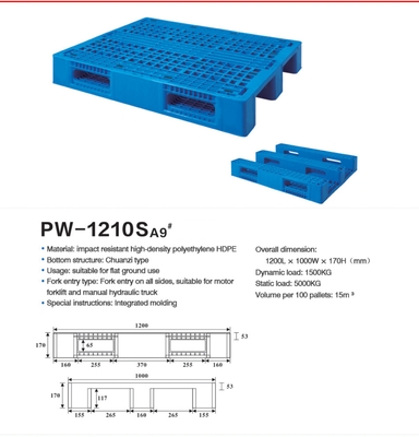 Magazyn Wózek widłowy Półka Plastikowa paleta Zagęszczona formowanie wtryskowe