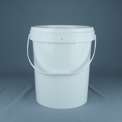 5 galonowe plastikowe wiadra z pokrywką i pojemnością 20 litrów