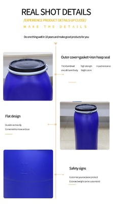 Plastikowa beczka obrotowa z dużą szczelną uszczelką 125 l