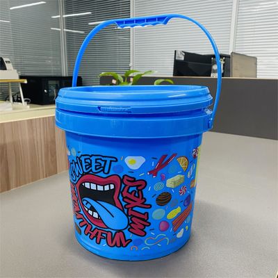 Okrągłe plastikowe wiadra do żywności Małe z wygodnym uchwytem