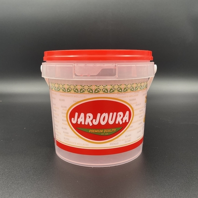 Herbatniki Małe okrągłe wiadra do żywności Plastikowy pojemnik z pokrywką