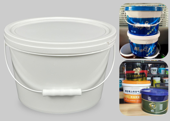 Konfigurowalne owalne plastikowe wiadro PP / HDPE z IML lub termotransferem lub sitodrukiem