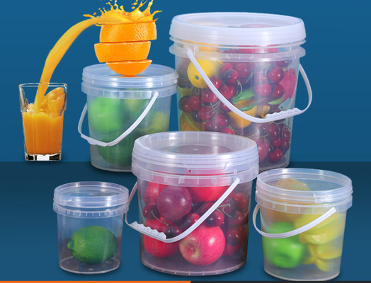 Plastikowe wiadro na żywność PP / HDPE z nadrukiem IML lub termotransferowym lub sitodrukiem