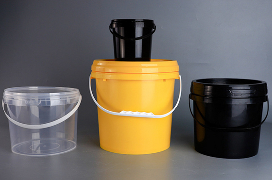 Wytrzymały, okrągły plastikowy wiaderek z technologią drukowania na ekranie