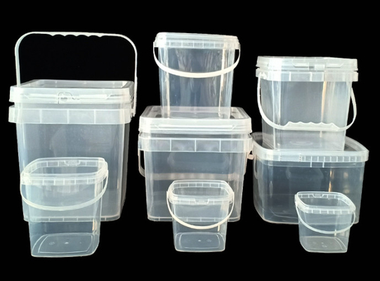 Pojemnik z plastiku kwadratowego klasy spożywczej przeznaczony do obrotu o pojemności 1,2 kg