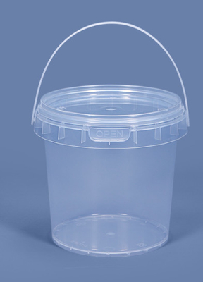 Drukowanie ekranowe plastikowe wiadro żywnościowe lekkie z materiałem PP / HDPE