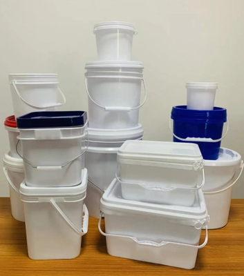 Zestawialne, przejrzyste plastikowe wiadra o pojemności 5 galonów