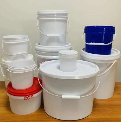 Biały wiadro chemiczny z materiału PP / HDPE do przechowywania chemikaliów