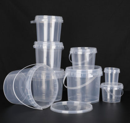 Zastosowalny trwały przezroczysty plastikowy wiadro T/T Płatność IML Drukowanie transferem cieplnym