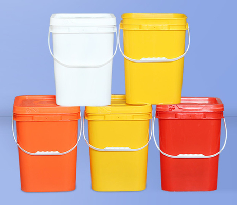 Chemioprzeciwstawny biały kwadratowy plastikowy wiadro z uchwytem i pokrywą