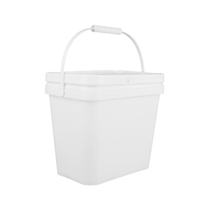 Wiadro kwadratowe z tworzywa sztucznego przeznaczone do kontaktu z żywnością z IML/termotransferem/sitodrukiem 1,2 kg