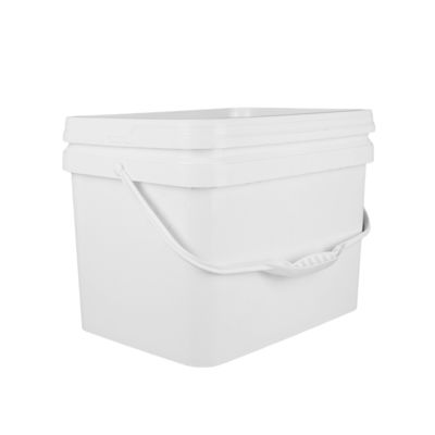 PP 100% surowców kwadratowy plastikowy wiadro z odpornością na uderzenia biały lub inny