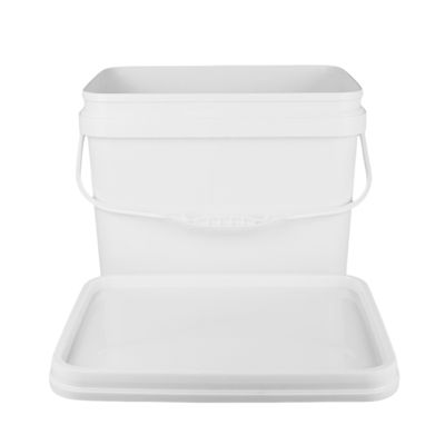 PP 100% surowców kwadratowy plastikowy wiadro z odpornością na uderzenia biały lub inny