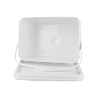 PP 100% surowców kwadratowy plastikowy wiadro z odpornością na uderzenia biały lub inny