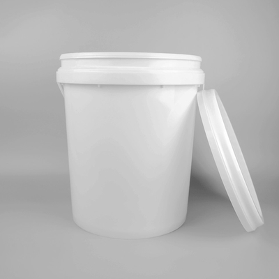 18L PP 5 galonów Czarne plastikowe wiadro Okrągłe przezroczyste klasy spożywczej
