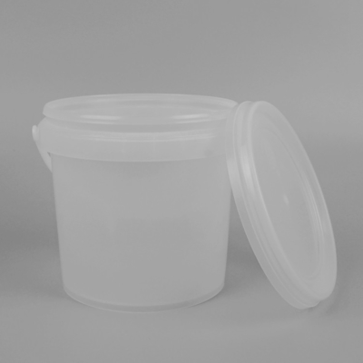 12 * 11 * 12 cm Puste przezroczyste plastikowe wiadro IML Design dla przemysłu spożywczego