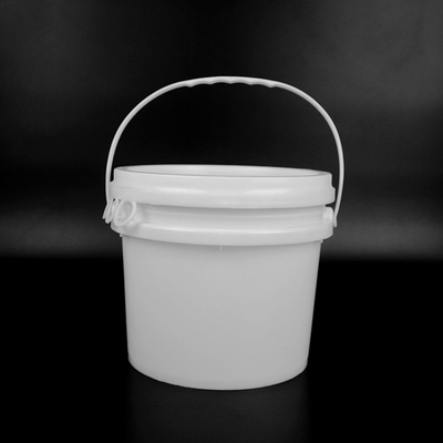 1 galon 19 * 17 * 17,2 cm okrągłe plastikowe wiadro białe z plastikowym uchwytem