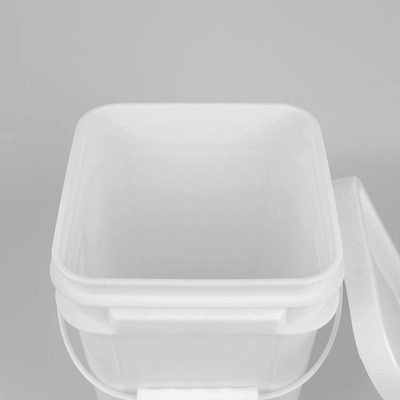 5-litrowe polipropylenowe białe kwadratowe plastikowe wiadra na detergent