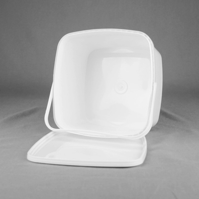 Certyfikat ISO9001 Białe plastikowe wiadra kwadratowe 3 litry