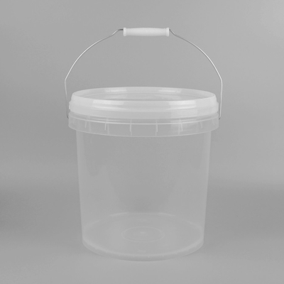 Przezroczyste plastikowe wiadro 18L Okrągła plastikowa beczka Dostosowana
