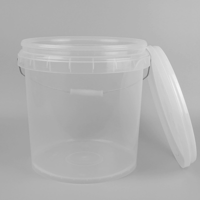 Przezroczyste plastikowe wiadro 18L Okrągła plastikowa beczka Dostosowana