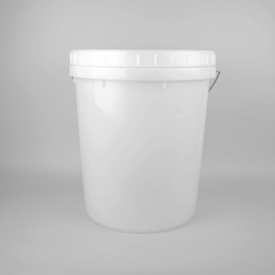 Małe plastikowe wiadro z przezroczystego tworzywa PP z uchwytem i pokrywką
