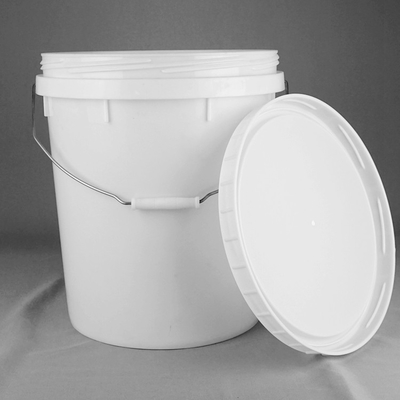 Okrągłe wiadro z farbą 25L plastikowe białe wiadro