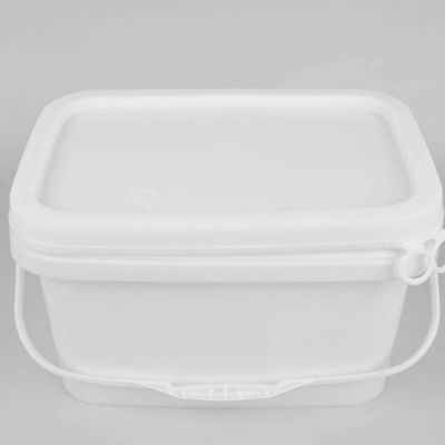 Wiadro do przechowywania narzędzi 5L PP Białe kwadratowe plastikowe wiadra prostokątne