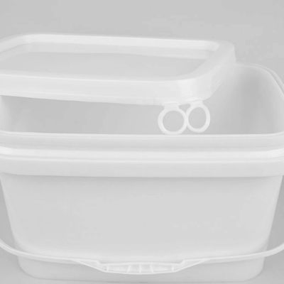 Wiadro do przechowywania narzędzi 5L PP Białe kwadratowe plastikowe wiadra prostokątne