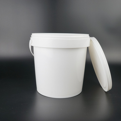 1 galonowe białe okrągłe plastikowe wiadro klasy chemicznej / spożywczej z pokrywkami