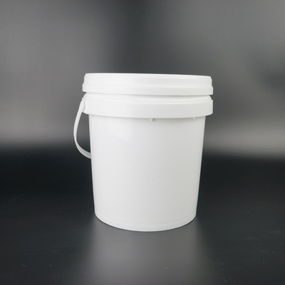 1 galonowe białe okrągłe plastikowe wiadro klasy chemicznej / spożywczej z pokrywkami